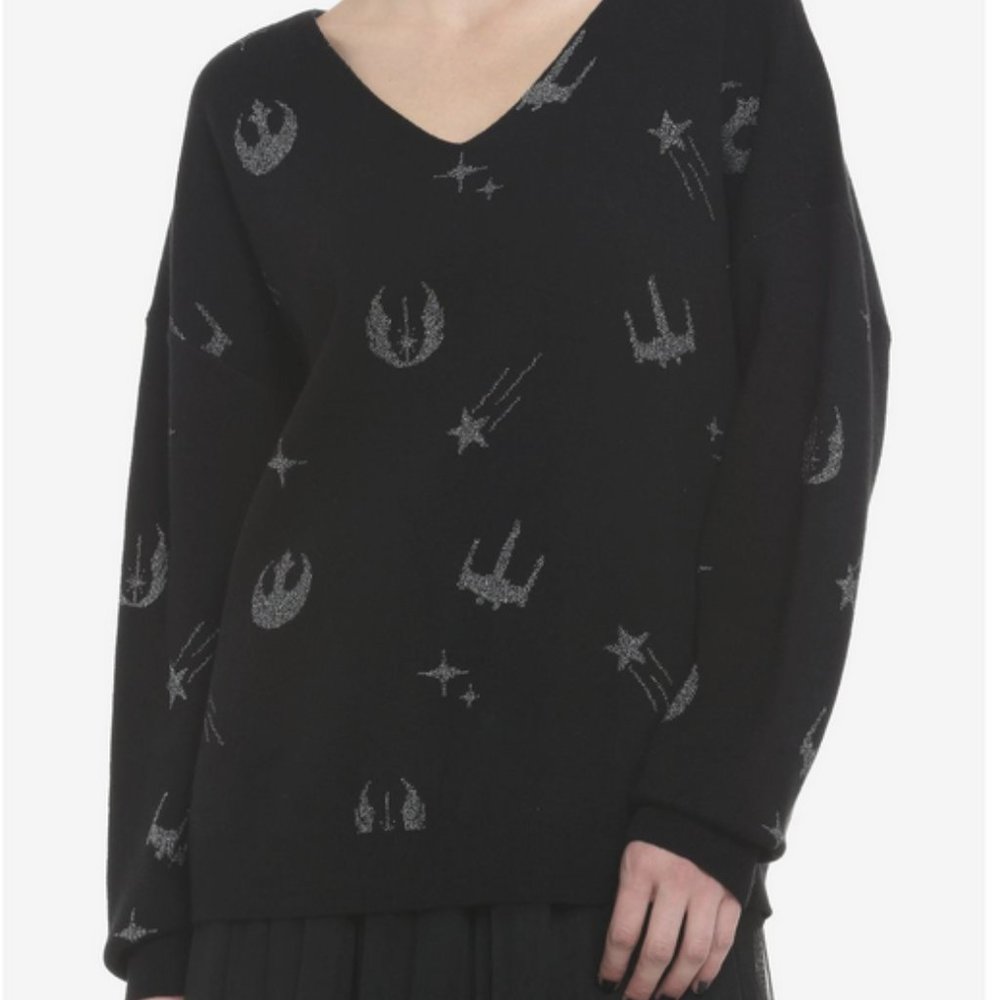 Her Universe Star Wars Silver Icons V-Neck Sweater